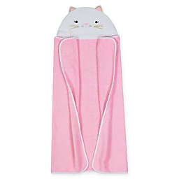 Just Born® Kitten Hooded Towel in Pink/White