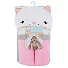 Alternate image 1 for Just Born&reg; Kitten Hooded Towel in Pink/White