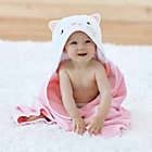 Alternate image 2 for Just Born&reg; Kitten Hooded Towel in Pink/White