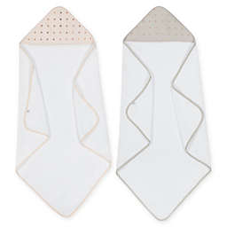 Just Born® Sparkle 2-Pack Hooded Towel in Rose Gold