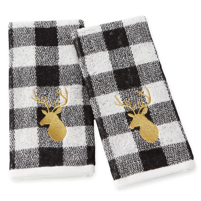 plaid hand towels