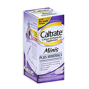 Caltrate&reg; 150-Count Calcium and Vitamin D3 Minis Plus Minerals Tablets. View a larger version of this product image.