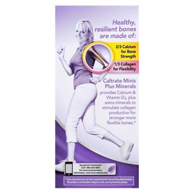 Caltrate&reg; 150-Count Calcium and Vitamin D3 Minis Plus Minerals Tablets. View a larger version of this product image.