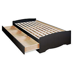 Mates XL Twin Platform Storage Bed with 3 Drawers in Black