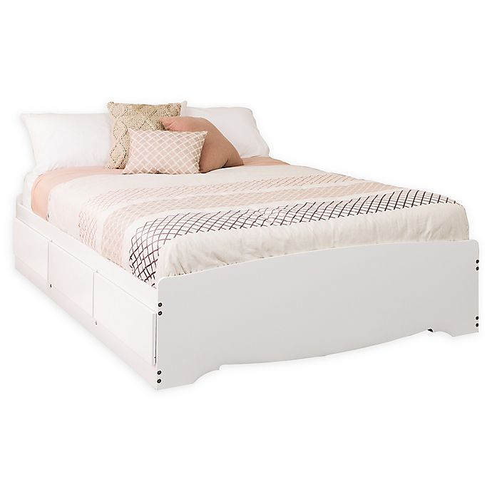 Mates Platform Storage Bed With Drawers, White Queen Bed Frame With Storage Canada