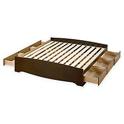 Mates King Platform Storage Bed with 6 Drawers in Espresso