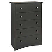Sonoma 5-Drawer Chest in Washed Black
