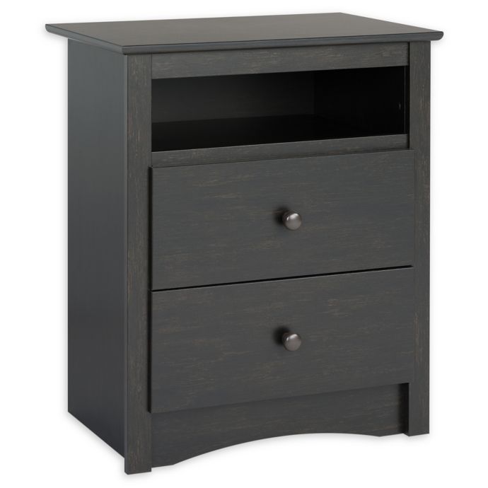 Sonoma Tall 2 Drawer Nightstand With Open Shelf Bed Bath Beyond