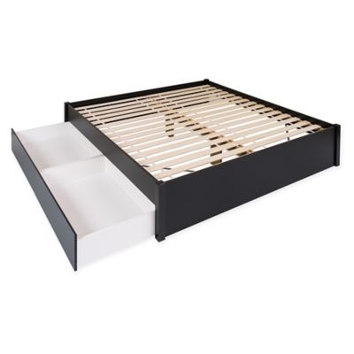 4-Post Platform Storage Bed with 2 Drawers