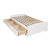 Mates Twin Platform Storage Bed with 3 Drawers in White