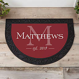 Family Name Personalized Half Round Doormat