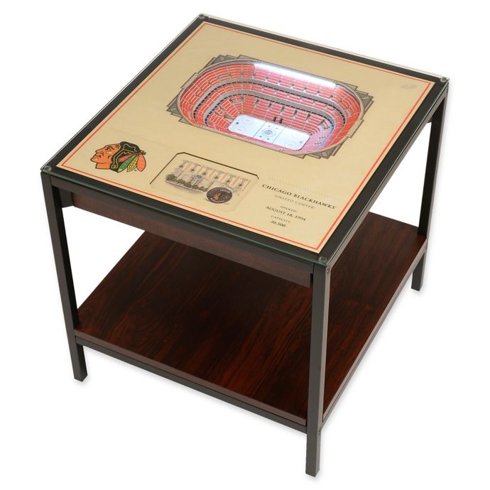 Nhl Chicago Blackhawks 25 Layer Lighted Stadium View Table Bed