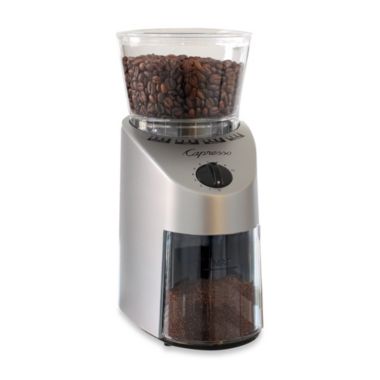 Capresso&reg; Infinity Silver Conical Burr Coffee Grinder. View a larger version of this product image.