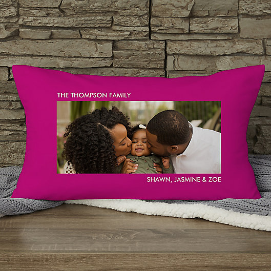 Alternate image 1 for Picture Perfect Personalized Lumbar-Photo Pillow - One-Photo
