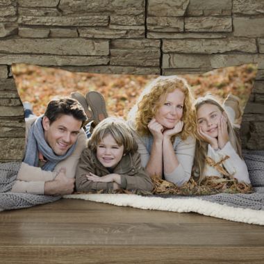 Photo Memories Personalized Lumbar Throw Pillow. View a larger version of this product image.