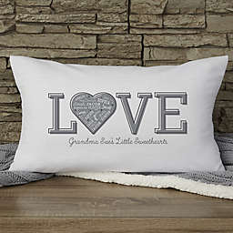 Close To Her Heart Personalized Lumbar Throw Pillow