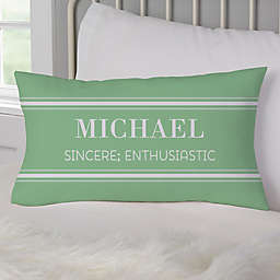 His Name Means Personalized Lumbar Throw Pillow