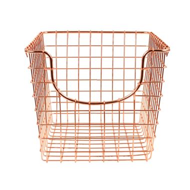 Spectrum&trade; Small Metal Scoop Basket in Copper. View a larger version of this product image.