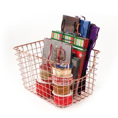 Spectrum&trade; Small Metal Scoop Basket in Copper. View a larger version of this product image.