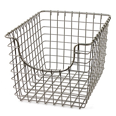 Spectrum&trade; Small Metal Scoop Basket in Nickel. View a larger version of this product image.