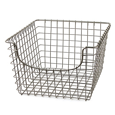 Spectrum&trade; Medium Metal Scoop Basket in Nickel. View a larger version of this product image.
