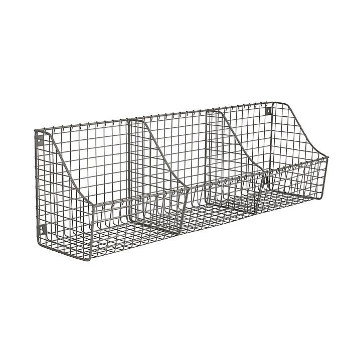wall mount wire storage baskets
