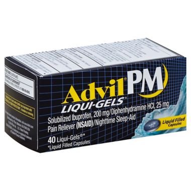 Advil&reg; 40-Count 200 mg PM Liqui-Gels&reg;. View a larger version of this product image.
