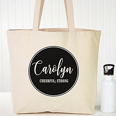 Name Meaning Personalized Canvas Tote Bag. View a larger version of this product image.