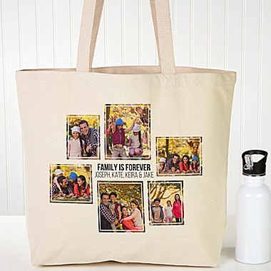 Six Photo Personalized Canvas Tote. View a larger version of this product image.