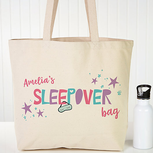 Alternate image 1 for Girls Sleepover Personalized Tote Bag