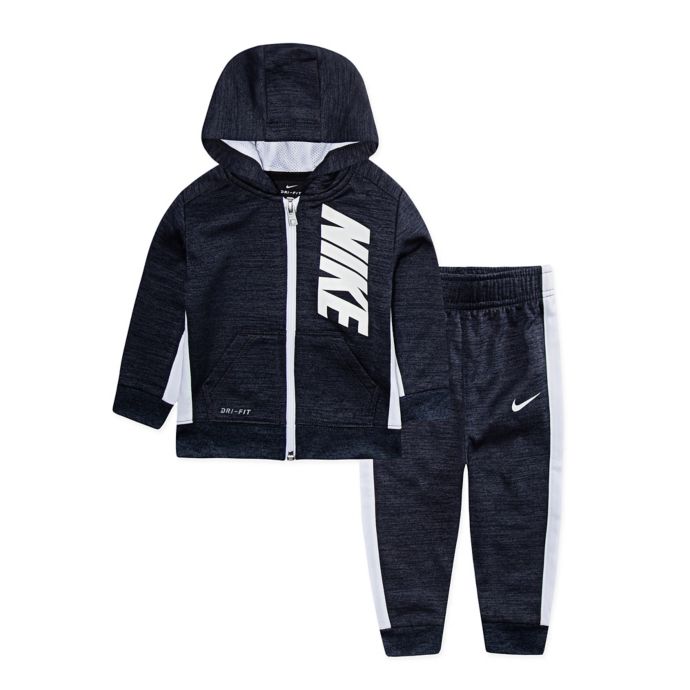 Nike® 2-Piece Dri-FIT Zip-Front Hoodie and Jogger Pant Set in Black ...