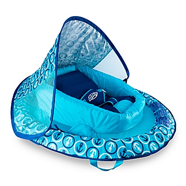 Anchor Infant Baby Spring Float with Sun Canopy in Blue. View a larger version of this product image.