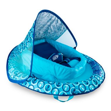 Anchor Infant Baby Spring Float with Sun Canopy in Blue. View a larger version of this product image.