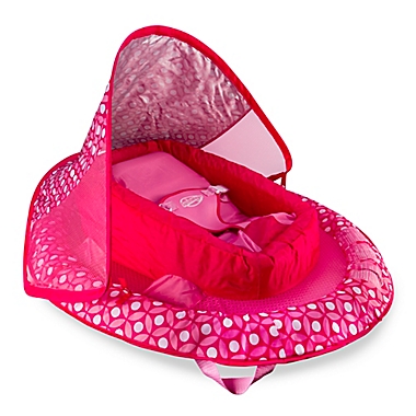 Infant Baby Spring Float with Sun Canopy in Pink. View a larger version of this product image.