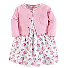 Alternate image 0 for Luvable Friends&reg; Size 4T 2-Piece Allover Floral Print Dress and Cardigan Set in Pink