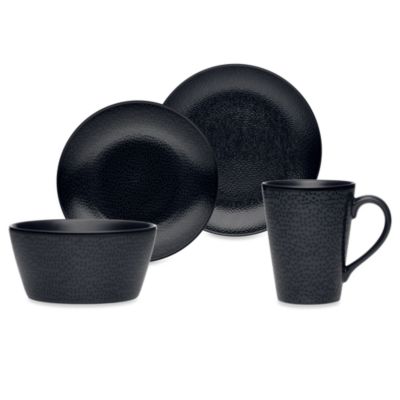 Noritake&reg; Black on Black Snow Round Dinnerware Collection