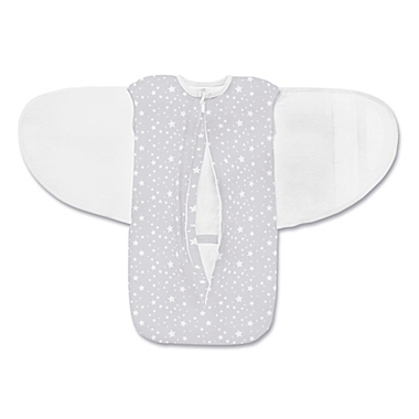 BreathableBaby&reg; Size 0-4M Star Swaddle Trio in Grey. View a larger version of this product image.