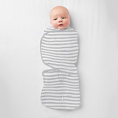 BreathableBaby&reg; Swaddle Trio in Grey Stripe. View a larger version of this product image.