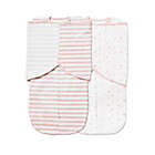 Alternate image 0 for BreathableBaby&reg; 2-Pack Swaddle Trio in Pink Star and Stripe