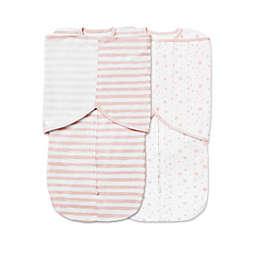 BreathableBaby® 2-Pack Swaddle Trio in Pink Star and Stripe