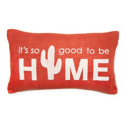 Home Oblong Throw Pillow in Spice 