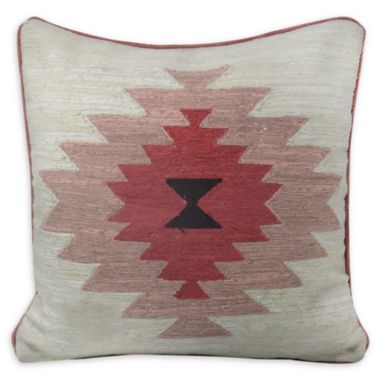 South West Symbol Square Throw Pillow in White. View a larger version of this product image.