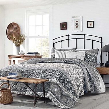 Stone Cottage&reg; Abbey Full/Queen Quilt Set in Grey. View a larger version of this product image.
