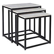 Coast to Coast Imports LLC&trade; 3-Piece Nesting Tables in Black/White