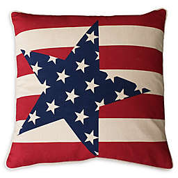 Thro Andrew Stars Stripes Square Throw Pillow in Red/Blue