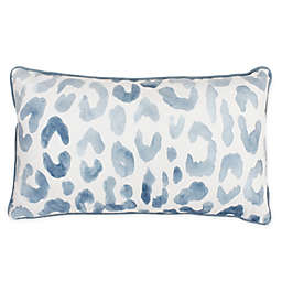 Miron Cheetah Rectangle Throw Pillow in Blue/Green