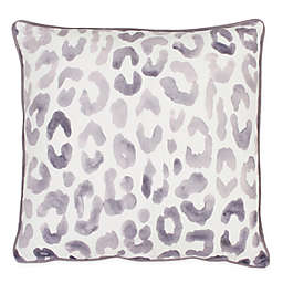 Miron Cheetah Square Throw Pillow in Light Purple