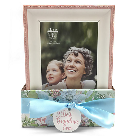 Alternate image 1 for Elsa L Grandma 4-Inch x 6-Inch Frame in Pink (Set of 2)