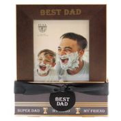 Eliza L&copy; Best Dad 4-Inch x 6-Inch Photo Frame in Bronze (Set of Two)