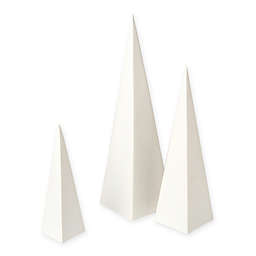 Global Views Pyramid Objets in Matte White (Set of 3)